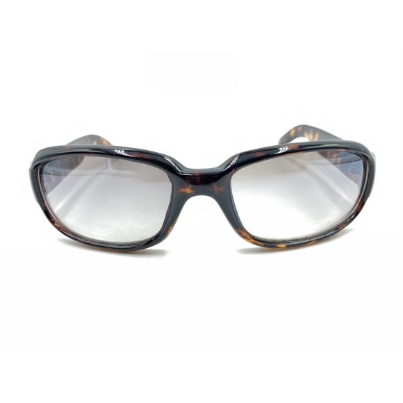 Gucci G1002 Dark Brown Tortoise Rectangle Wrap Sunglasses Gray Lens Designer - Picture 6 of 12